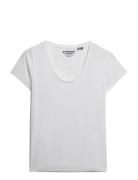 Studios Scoop Neck Tee White Superdry