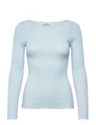Rwjudy Ls Boatneck T-Shirt Blue Rosemunde