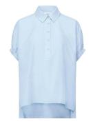 Rwmegan Ss Over Shirt Blue Rosemunde