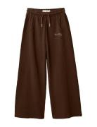 Signature Aw Wide Leg Pant Brown Calvin Klein