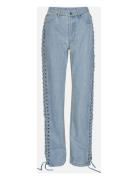 Laced Straight Leg Jeans Blue ROTATE