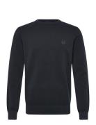 Pique Stitch Jumper Navy Fred Perry
