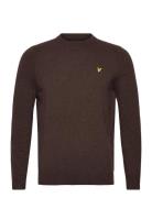 Lambswool Blend Crew Neck Jumper Brown Lyle & Scott