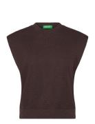 Sleeveless Sweater Brown United Colors Of Benetton