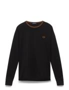 Ls Twin Tipped T-Shirt Black Fred Perry