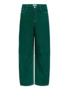 Objmio Andrea Mw Cropped Twill Jeans 144 Green Object
