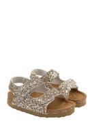 Sandal Glitter Cork Gold Mikk-line