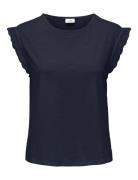 Jdysalva Life S/L Crochet Top Jrs Noos Blue JDY