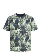 Jjjeff Aop Tee Ss Crew Neck Green Jack & J S