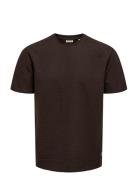 Onskian Life Reg Seersucker Ss Tee Noos Brown ONLY & SONS
