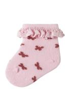 Nbffutterfly Sock Pink Name It