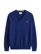 Classic Cotton V-Neck Blue GANT