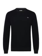 Waffle Knit Sweater Black GANT