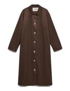 Awnaomi Ls Long Coat Brown Vero Moda