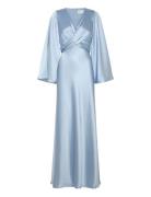 Juliet Wrap Detailed Maxi Dress Blue Malina