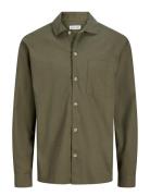 Jjetristan Overshirt Ls Ln Khaki Jack & J S