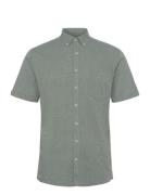 Cotton/Linen Shirt S/S Green Lindbergh