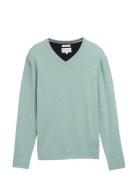 Basic V-Neck Knit Green Tom Tailor