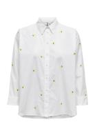 Onlnew Lina Grace Ls Emb Shirt Noos Wvn White ONLY