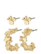 Zhuri Earrings 2-In-1 Set Gold-Plated Gold Pilgrim
