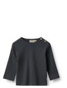 T-Shirt L/S Milo Navy Wheat