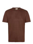 Linen Ss T-Shirt Brown GANT