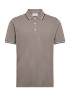 Polo Pique W. Contrast Piping Grey Lindbergh