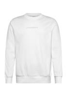 Logo Chest Print O-Neck Sweat White Lindbergh