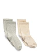 Ankle Sock Solid 2-Pack Grey Minymo