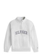 Hilfiger Varsity Zip Sweatshirt Grey Tommy Hilfiger