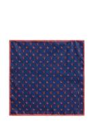 Crab Print Pocket Square Navy GANT