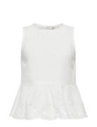 Kmgbondi Life Sl Embroidery Top Wvn White Kids Only