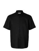 Slmregclaus Clay Linenblend Ss Sht Noos Black Selected