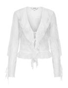 Onlcalibea L/S Ruffle Top Wvn Ex White ONLY