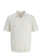 Jjegeorge Knit Split Neck Ss Cream Jack & J S