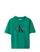 Mongram Logo Ss T-Shirt Green Calvin Klein
