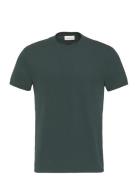 Ss Slim Micro Waffle Crewnk Tee Green Calvin Klein Jeans