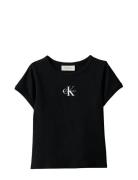 Monologo Rib Baby Tee Black Calvin Klein