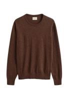 Slub Cotton Linen C-Neck Brown GANT
