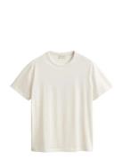 Pima Ss T-Shirt Cream GANT