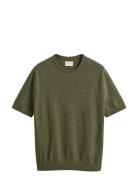 Slub Cotton Linen Ss C-Neck Khaki GANT