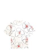 Flower Graphic Rlx C-Nk Ss Tee Cream Tommy Hilfiger
