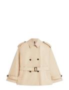Cotton Short Trench Beige Tommy Hilfiger