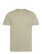 Striped O-Neck Tee S/S Khaki Lindbergh
