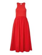 Yasmiri Sl Long Dress S. Noos Red YAS