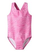 Nmfzanimal Swimsuit Pink Name It
