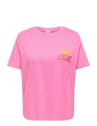 Caralberte S/S Boxy Tee Jrs Pink ONLY Carmakoma