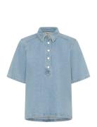 Abinamw 139 Boxy Blouse Blue My Essential Wardrobe