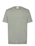Ss Supima Chest Emb Crewneck Tee Grey Calvin Klein