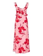 Onlhyaci S/L Frill Long Aop Dress Wvn Pink ONLY